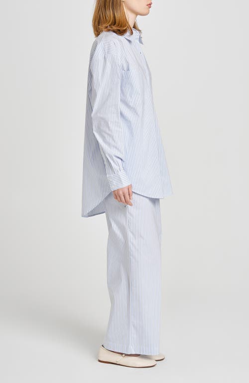 WAYF WAYF RIVER STRIPE COTTON BLEND DRAWSTRING PANTS 