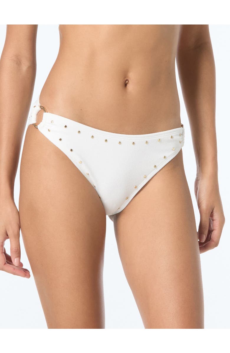 MICHAEL Michael Kors Ring Side Bikini Bottom, Main, color, White