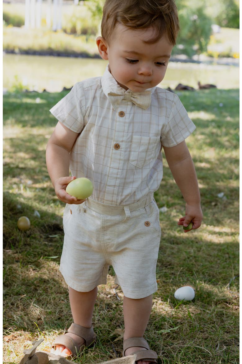 Bodysuit, Shorts & Bowtie Set, Alternate, color, OFF WHITE