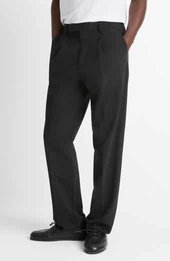 Vince Pleated Black Stretch Dress Pants