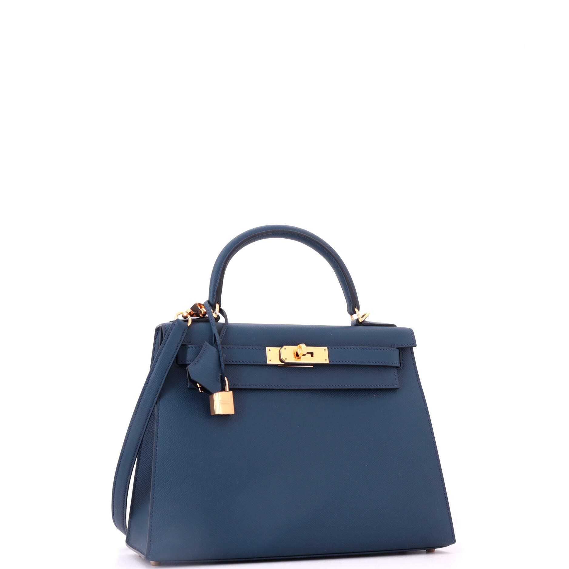 Kelly Handbag Blue Epsom with Gold Hardware 28, Alternate, color, Blue