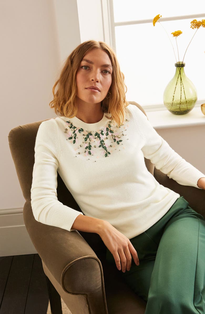 Boden Montrose Embellished Sweater, Alternate, color, 