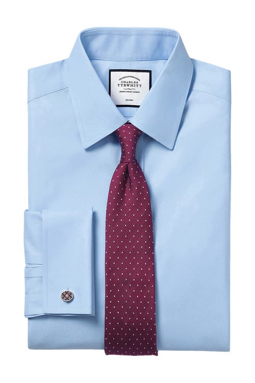 CHARLES TYRWHITT CHARLES TYRWHITT NON-IRON TWILL SLIM FIT SHIRT SINGLE CUFF