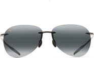 Maui Jim Sugar Beach 62mm Polarized Round Sunglasses