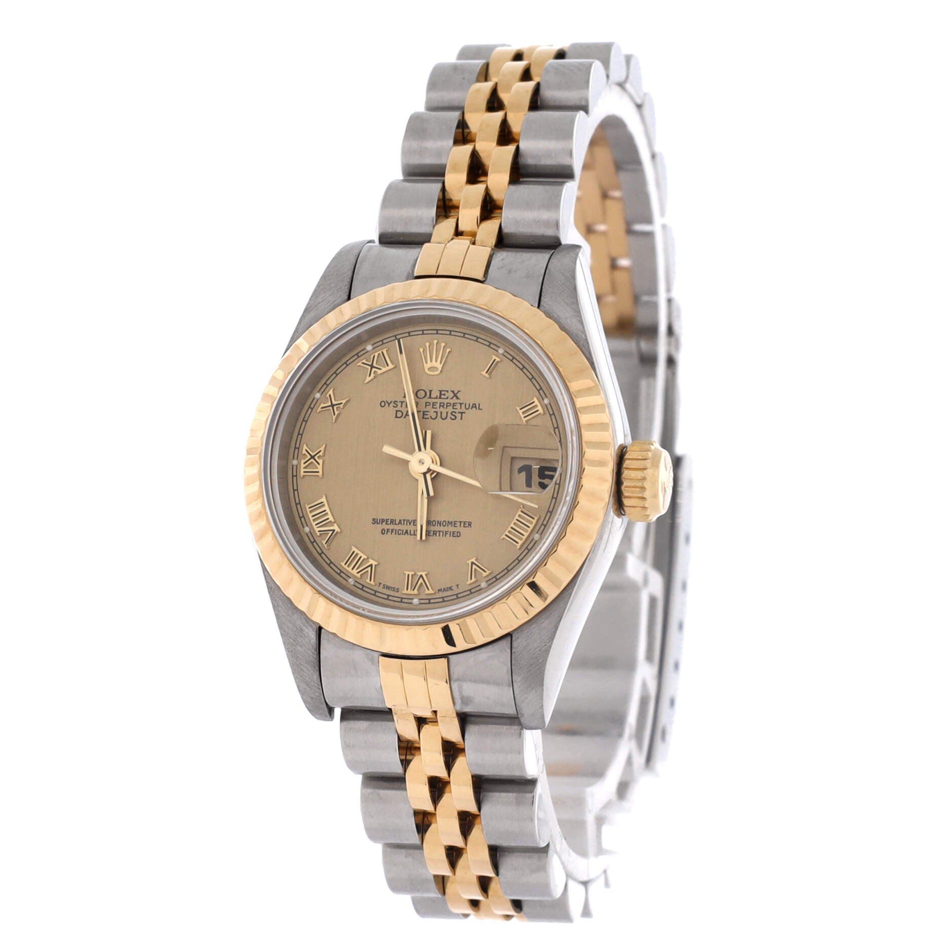 Oyster Perpetual Datejust Automatic Watch Stainless Steel and Yellow Gold 26, Alternate, color, Metallic Silver