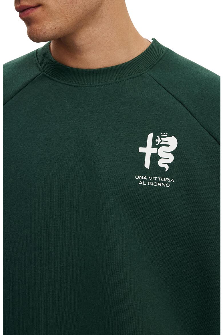 Men's Box Fit Alfa Romeo Sweater, Alternate, color, Lcn Alf Pineneedle Green