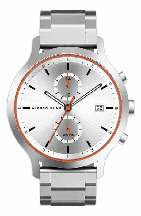 Dual Time Bracelet Strap Watch, 42.5mm