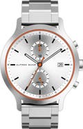 Alfred Sung Dual Time Bracelet Strap Watch, 42.5mm