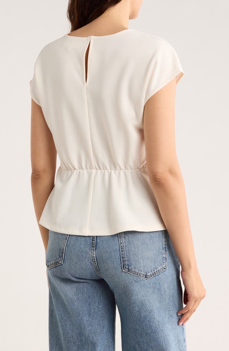 MELLODAY Techno Side Cinch Top, Alternate, color, Bone