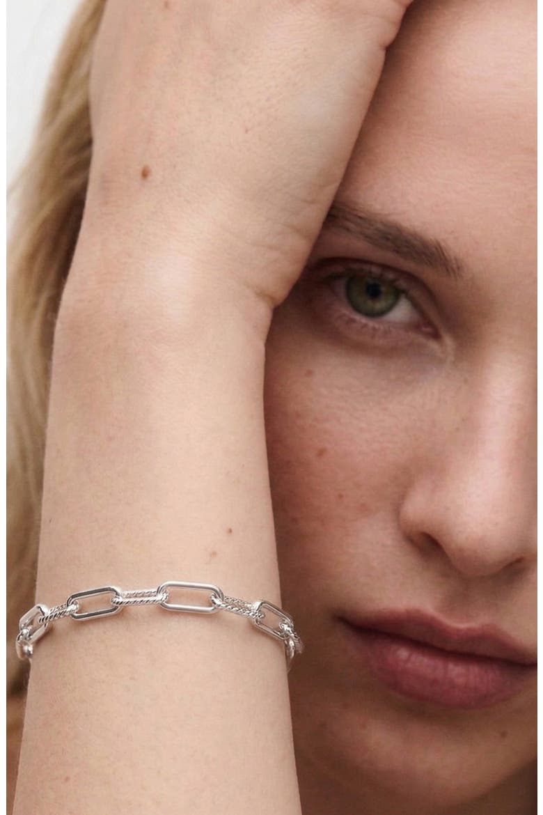 Oto Rope Slim Chain Bracelet in Silver, Alternate, color, Silver