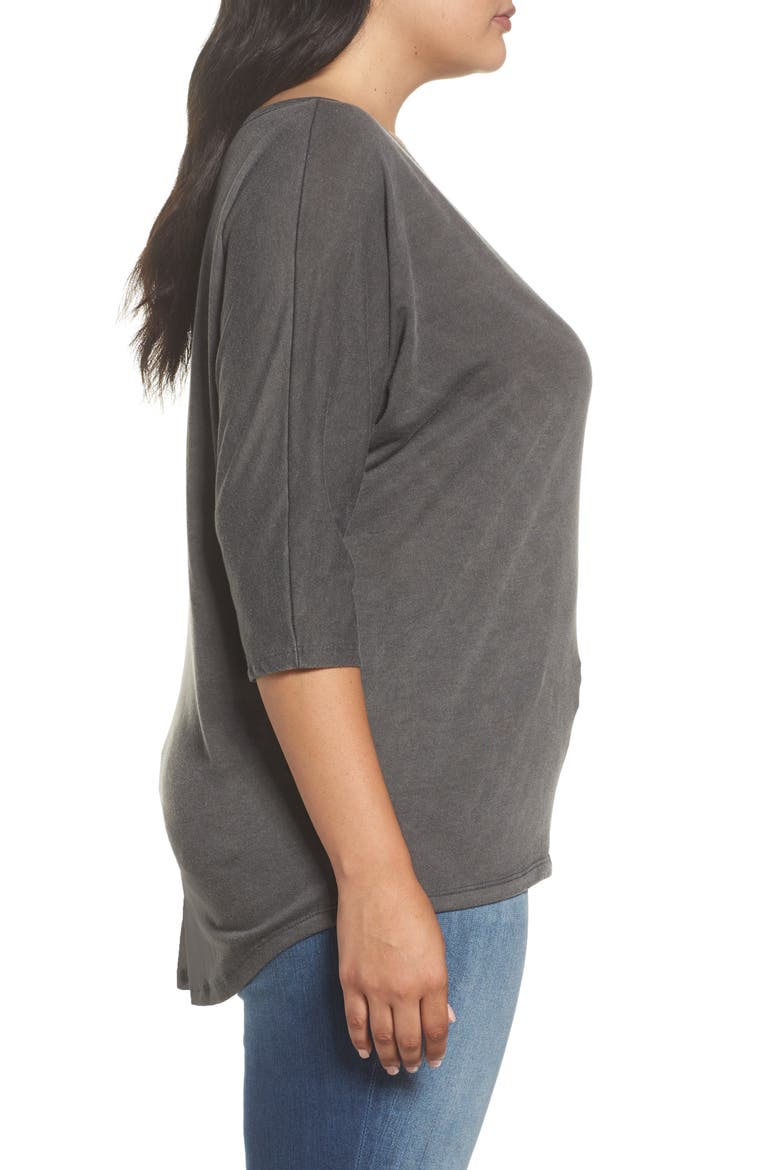 Dolman Sleeve Top, Alternate, color, BLACK
