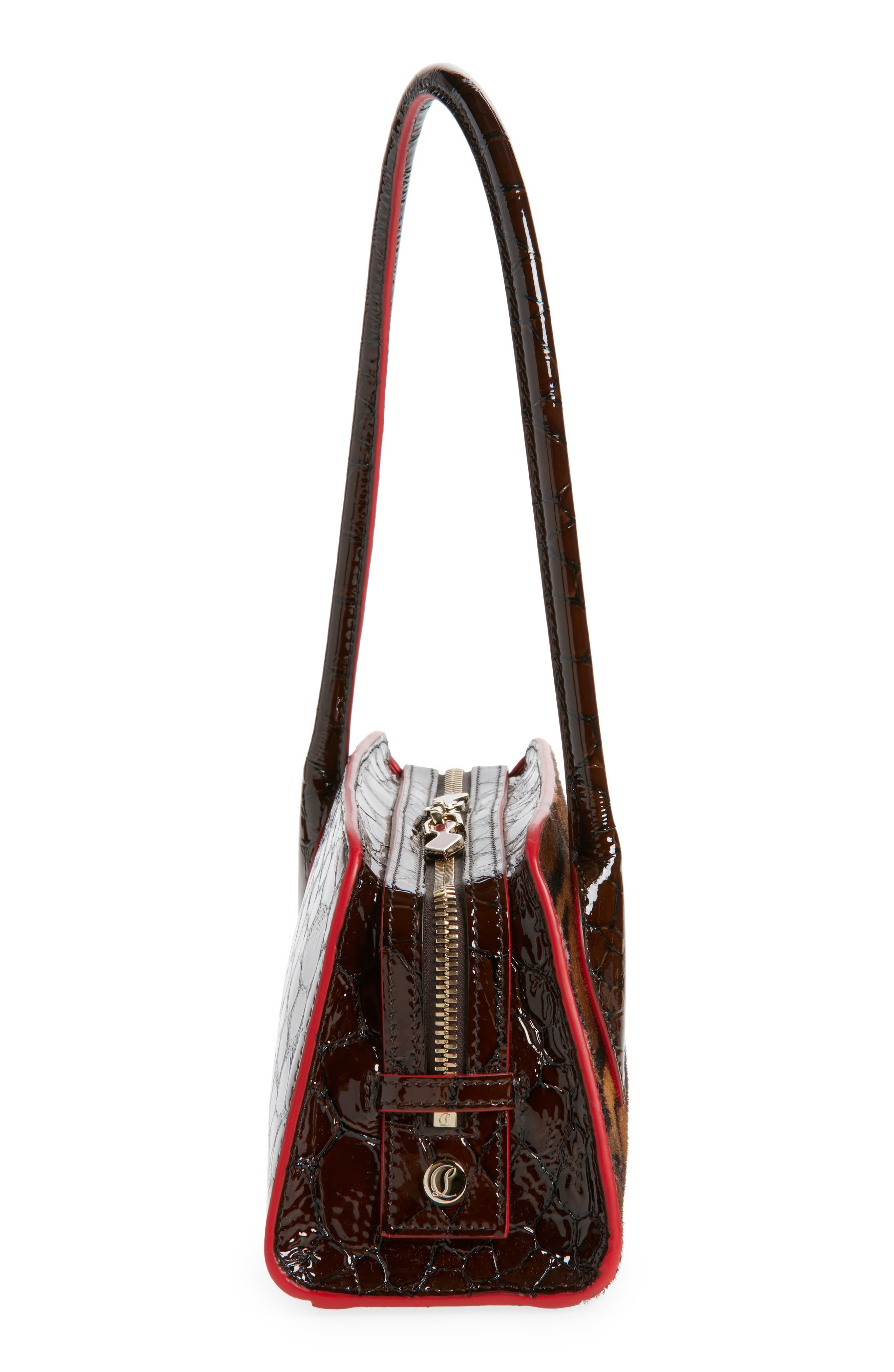 Christian Louboutin Eloïse Genuine Calf Hair Baguette Bag, Alternate, color, 