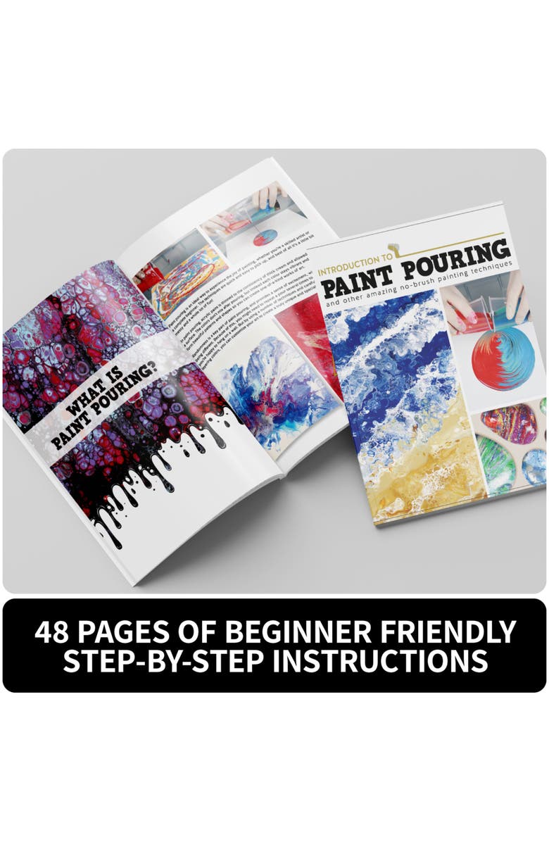Introduction To Paint Pouring Kit, Alternate, color, Multicolored