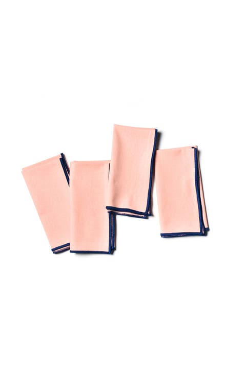 Provence and Navy Color Block Napkins Set of 4