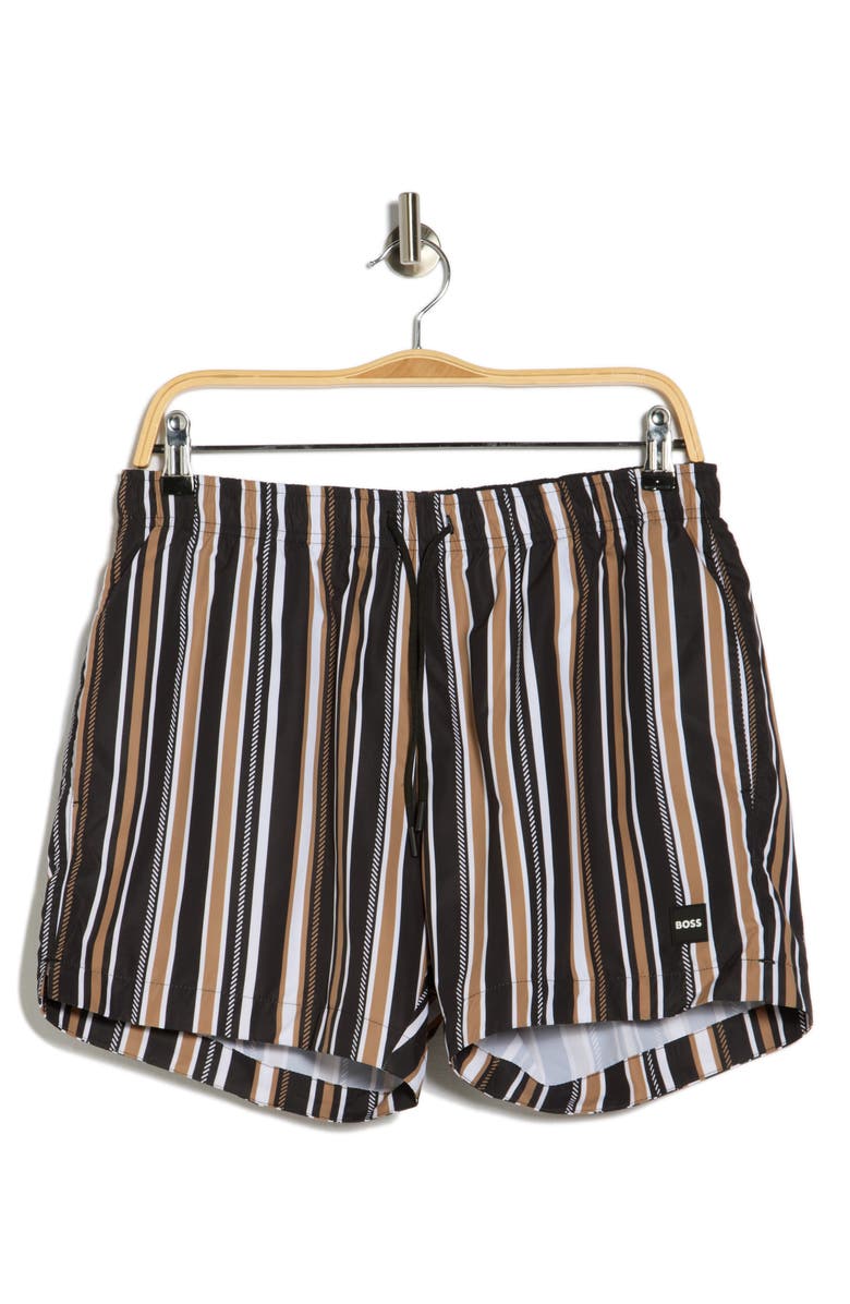 BOSS Iso Swim Trunks, Alternate, color, Black