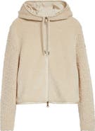 Moncler Hooded Mixed Media Cardigan