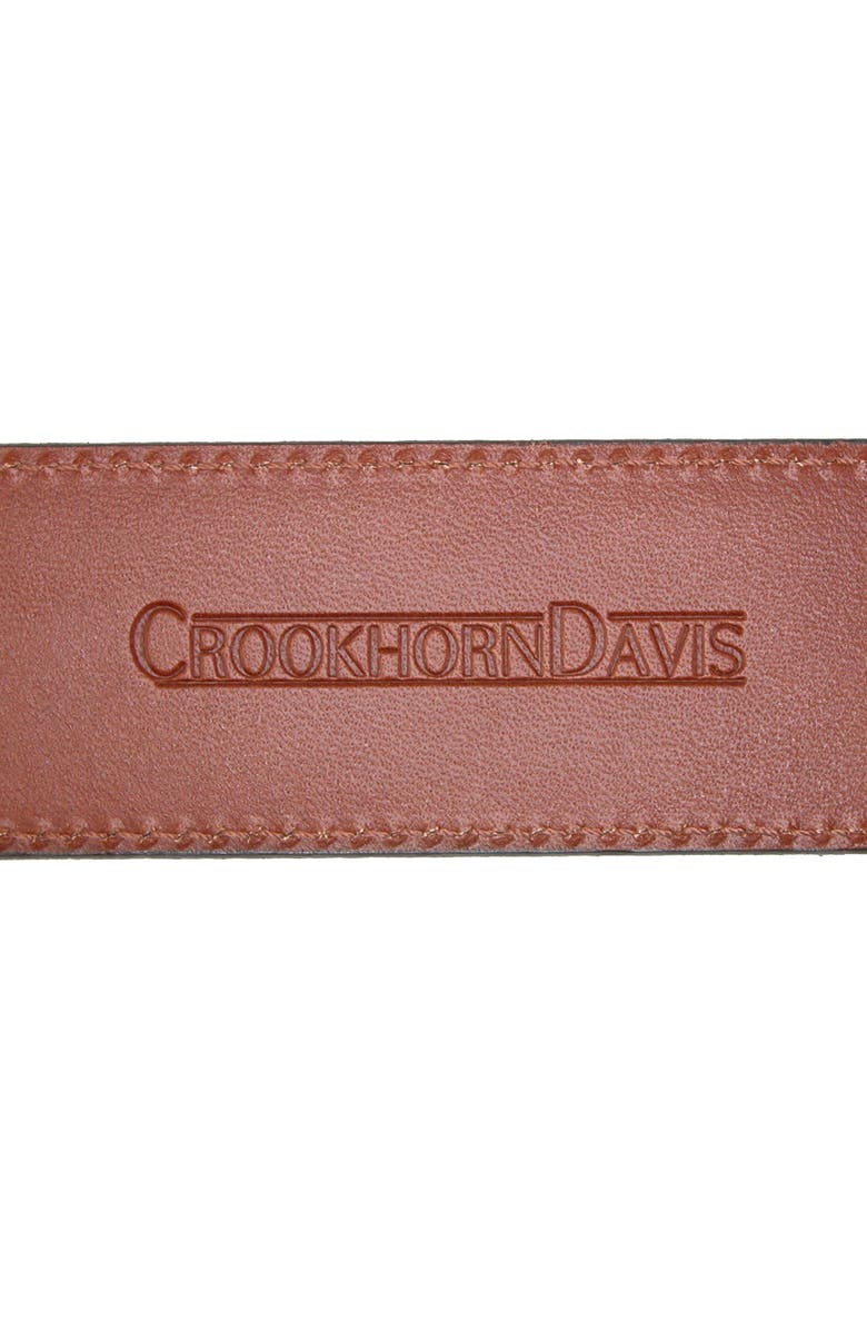 CrookhornDavis Men's Country Polo Bella Croc Print Belt, Alternate, color, Dark Brown