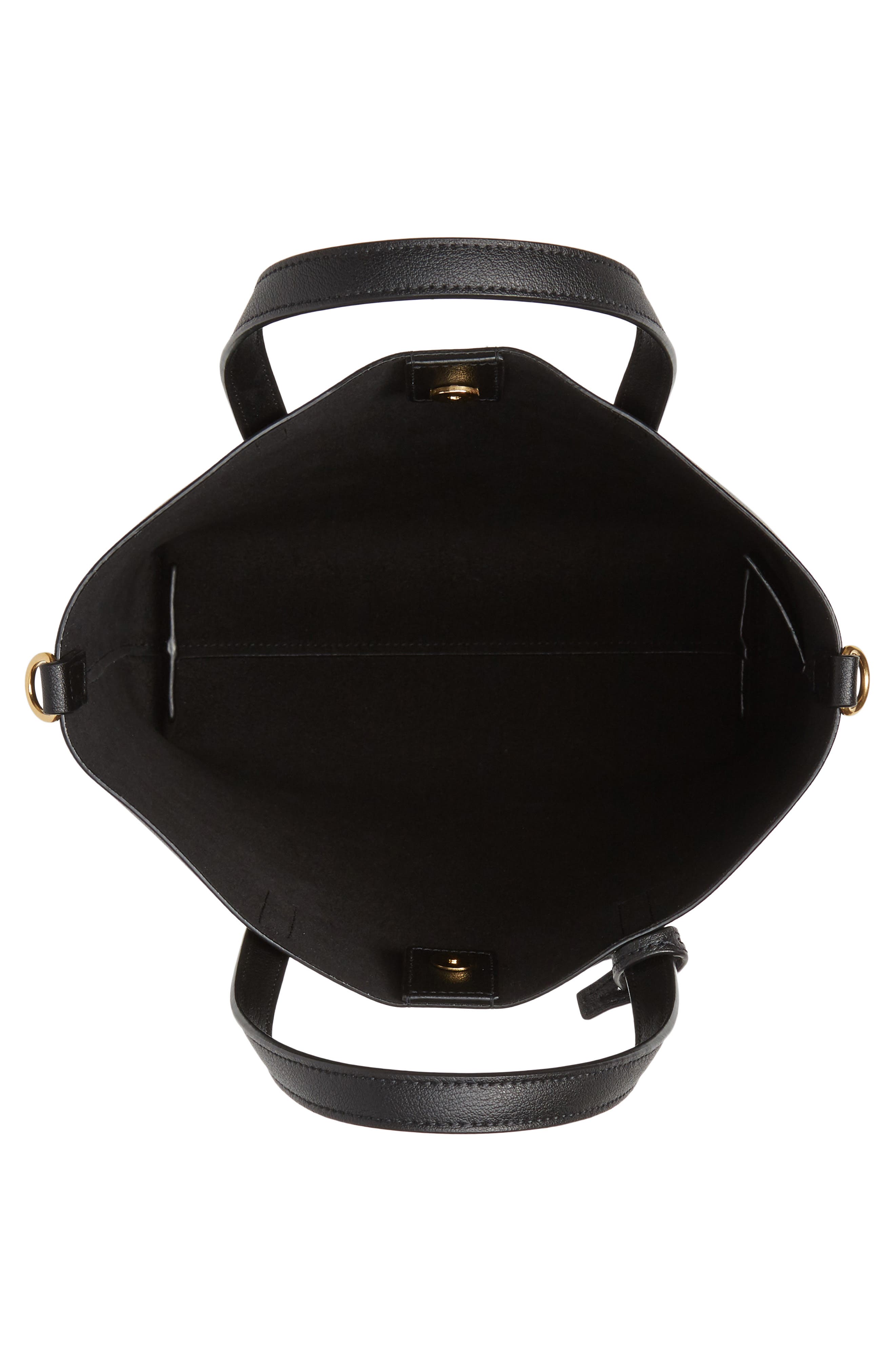 Toy Leather Shopping Tote, Alternate, color, NOIR