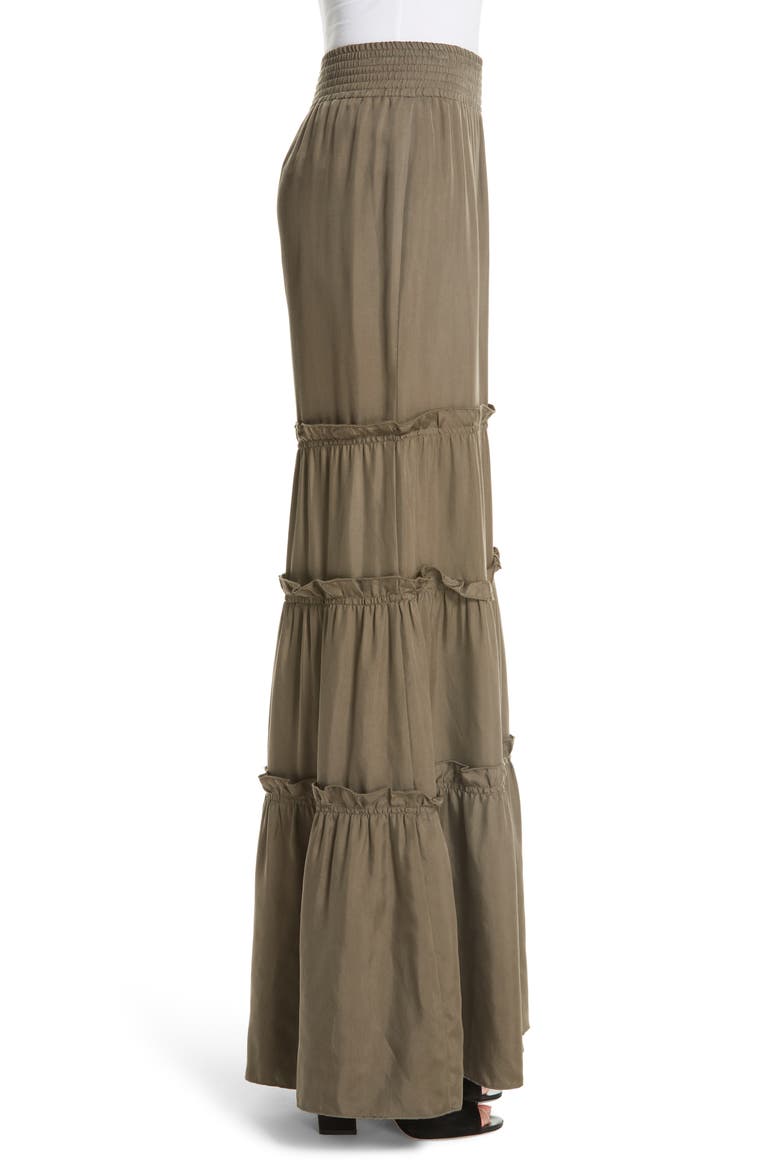 Avery Ruffle Tier Pants, Alternate, color, OLIVE