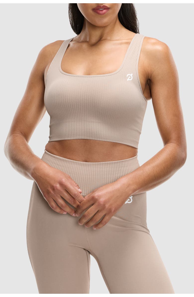 Peloton Seamless Square Neck Bra, Main, color, Sand
