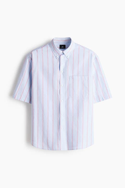 Relaxed-fit short-sleeved oxford shirt