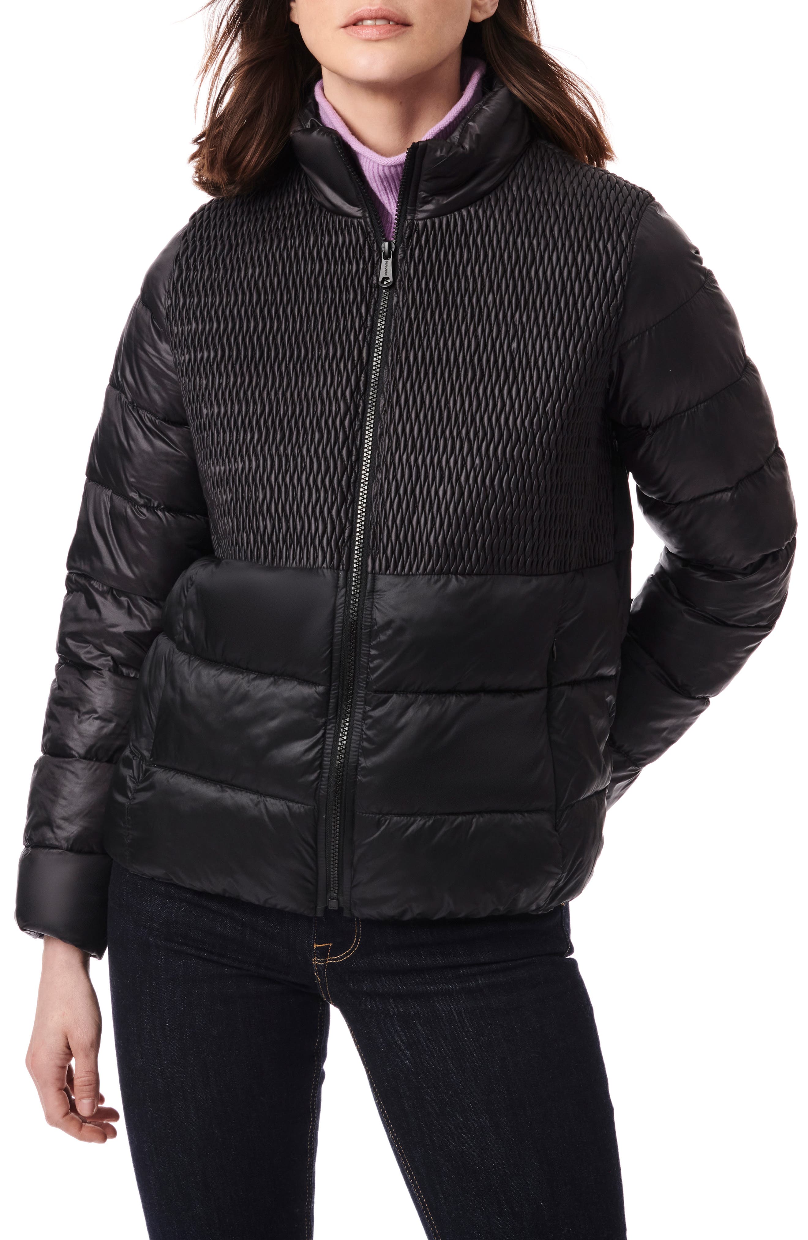 Bernardo Diamond Quilted Puffer Jacket