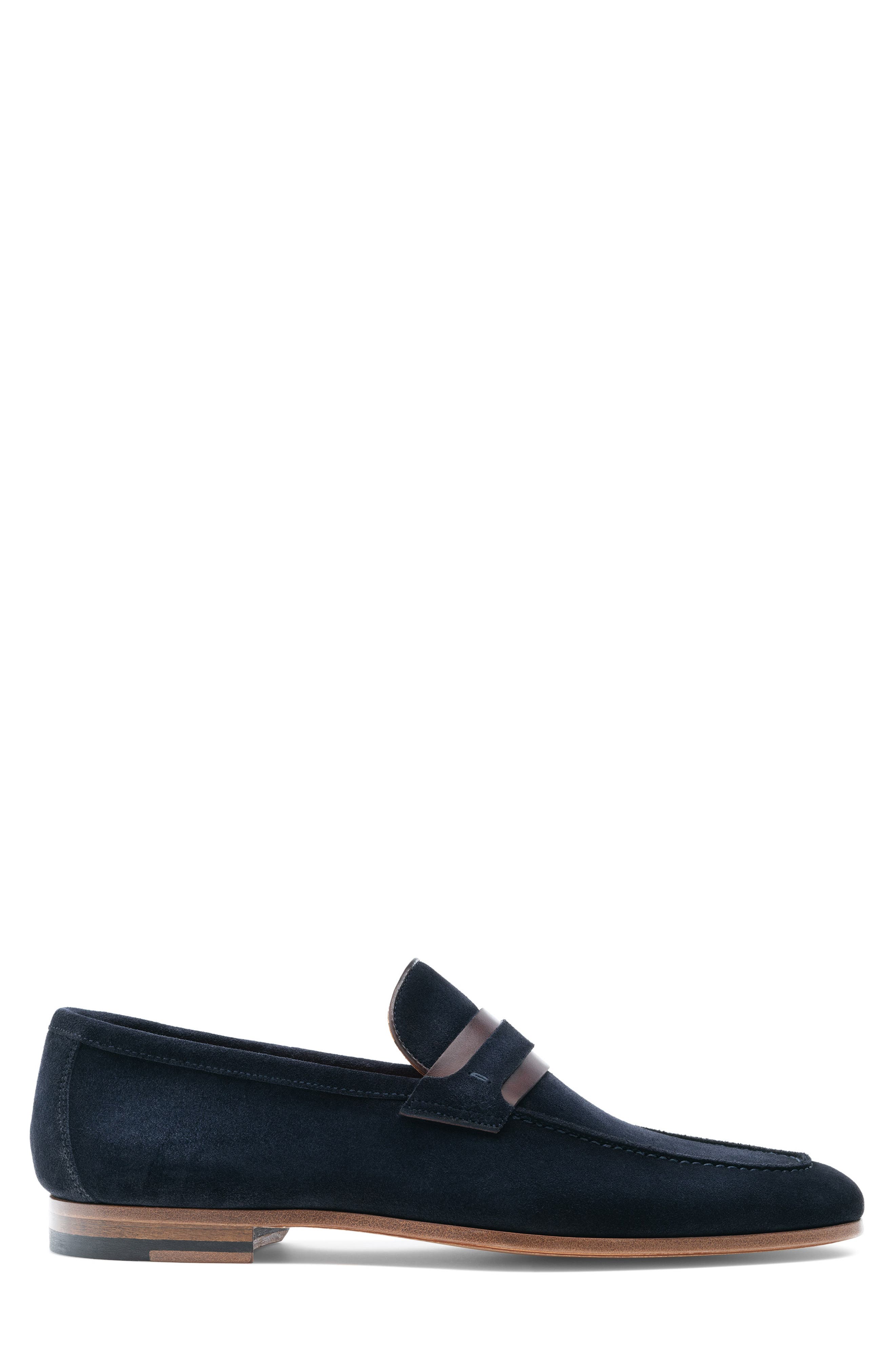 Magnanni Daniel Loafer, Alternate, color, Navy Suede
