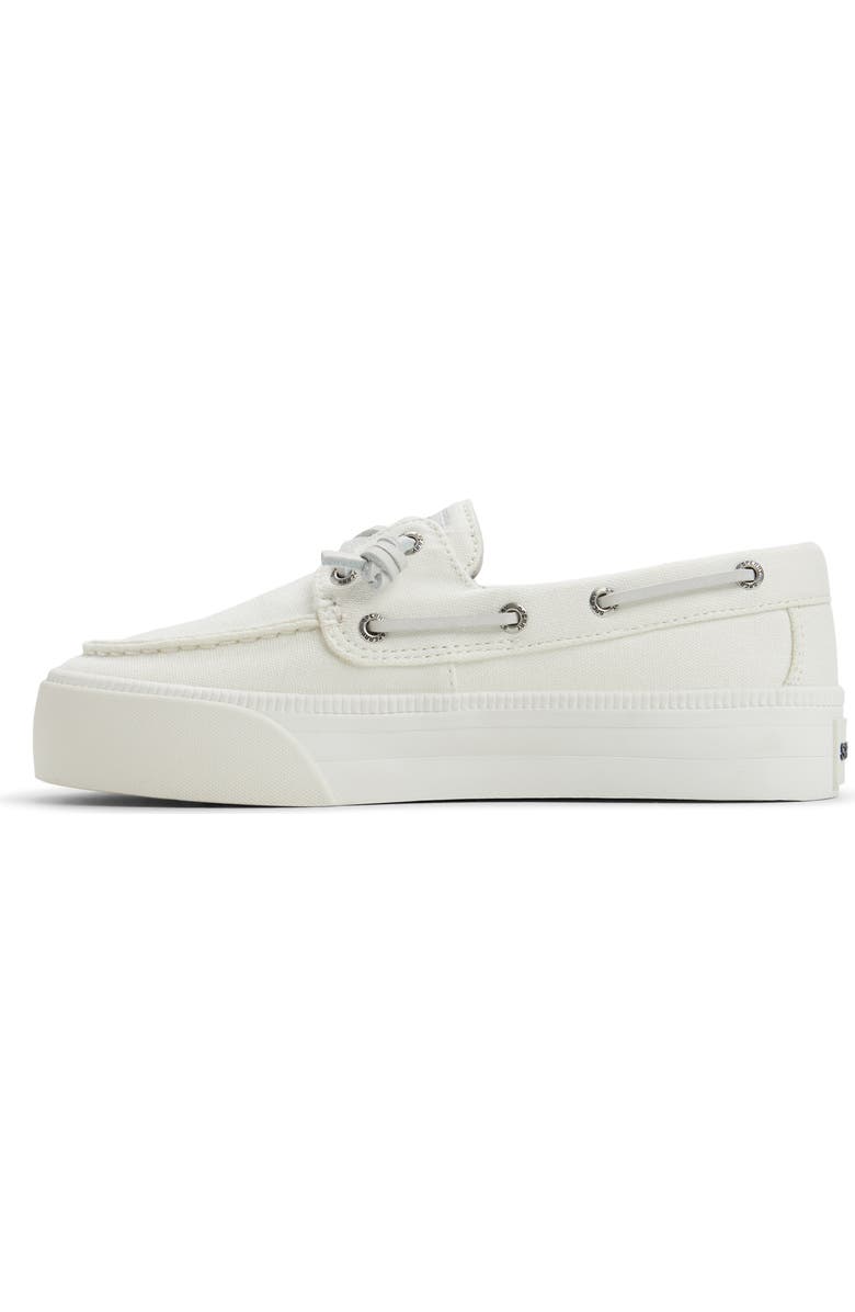 Sperry Bahama Platform Boat Shoe, Alternate, color, White