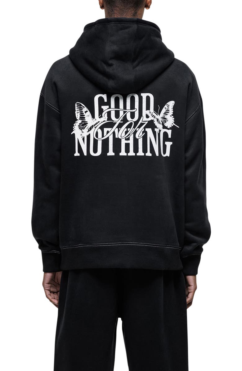 Good For Nothing Dakota Relaxed Hoodie, Alternate, color, Black