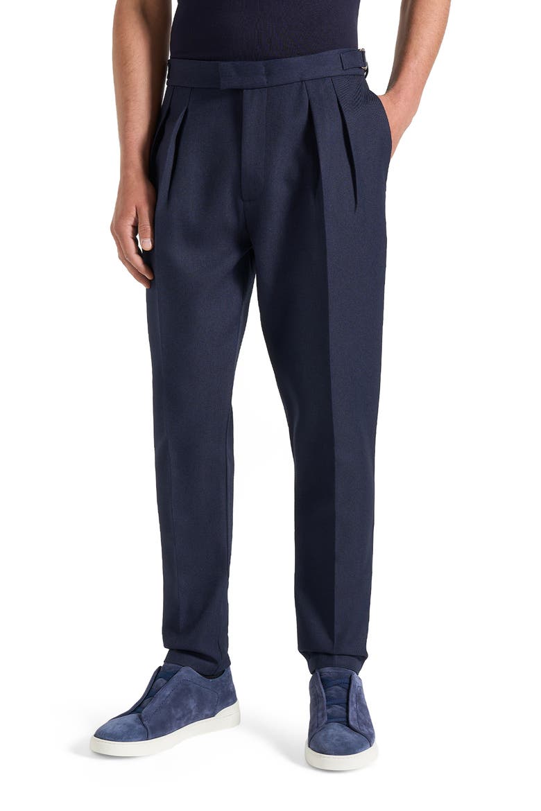 Hubert Slim Tailored Trousers, Main, color, Navy