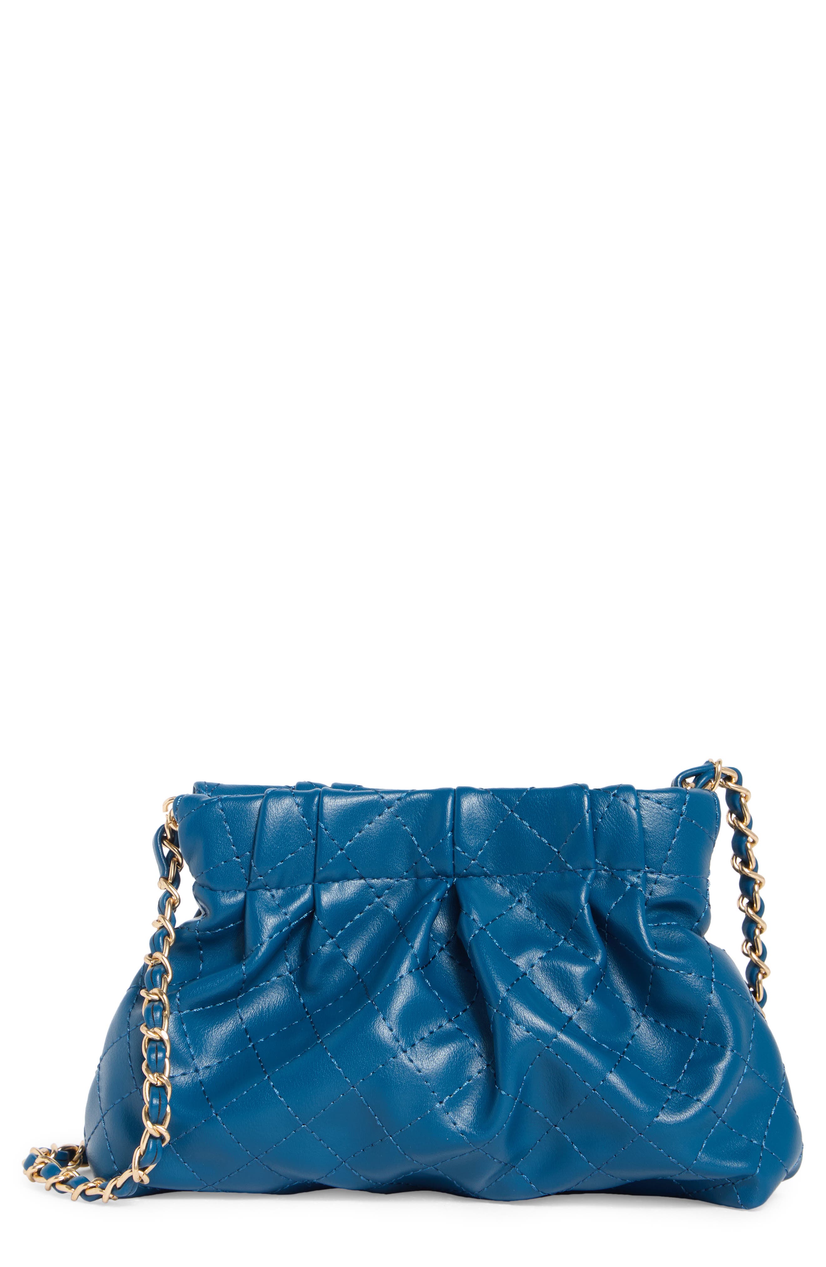 Quilted Crossbody Bag, Main, color, DENIM