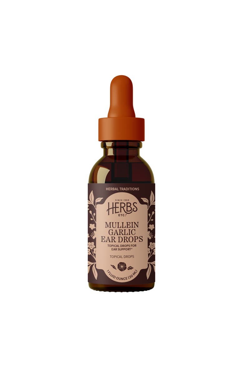 Herbs Etc. Mullein/Garlic Ear Drops 1 oz, Main, color, NO COLOR