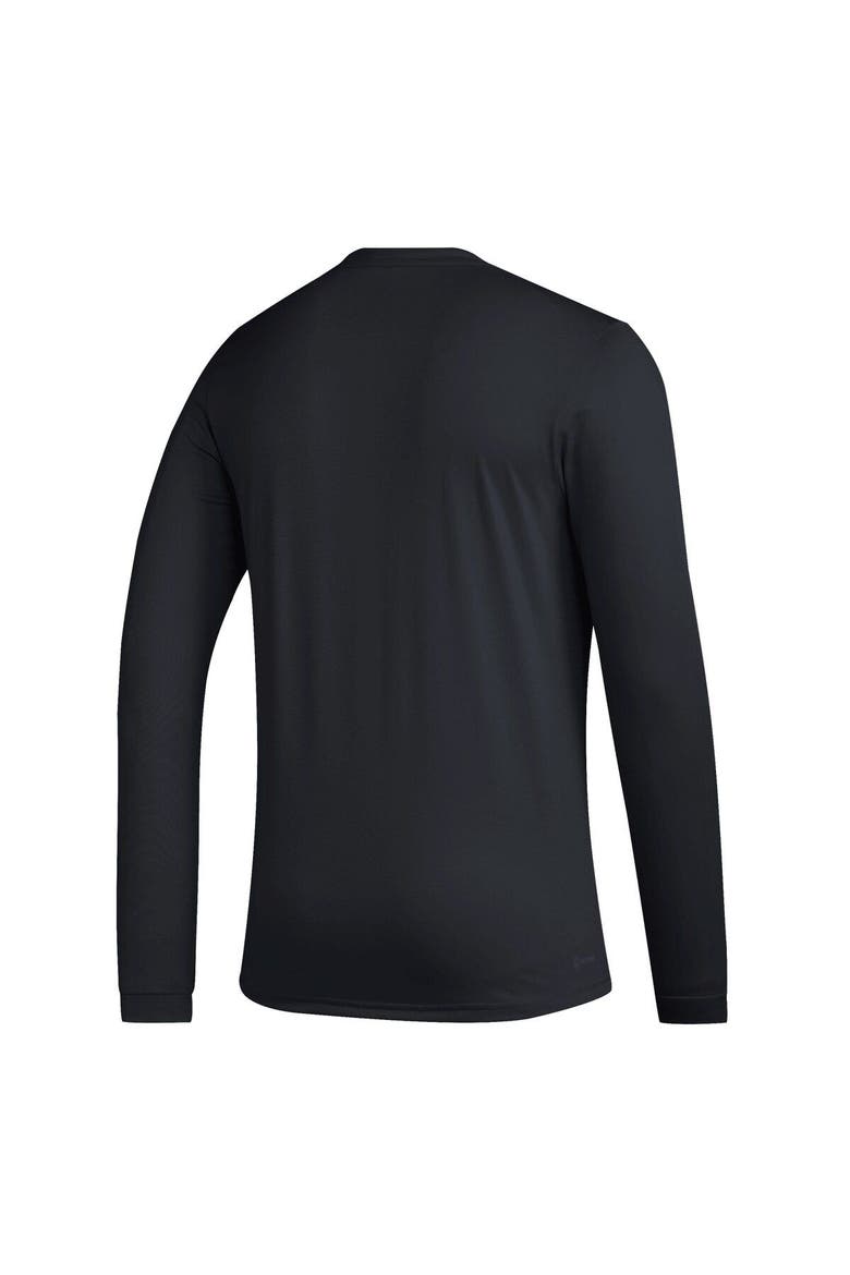 Men's adidas Black LA Galaxy Icon AEROREADY Long Sleeve T-Shirt, Alternate, color, Black