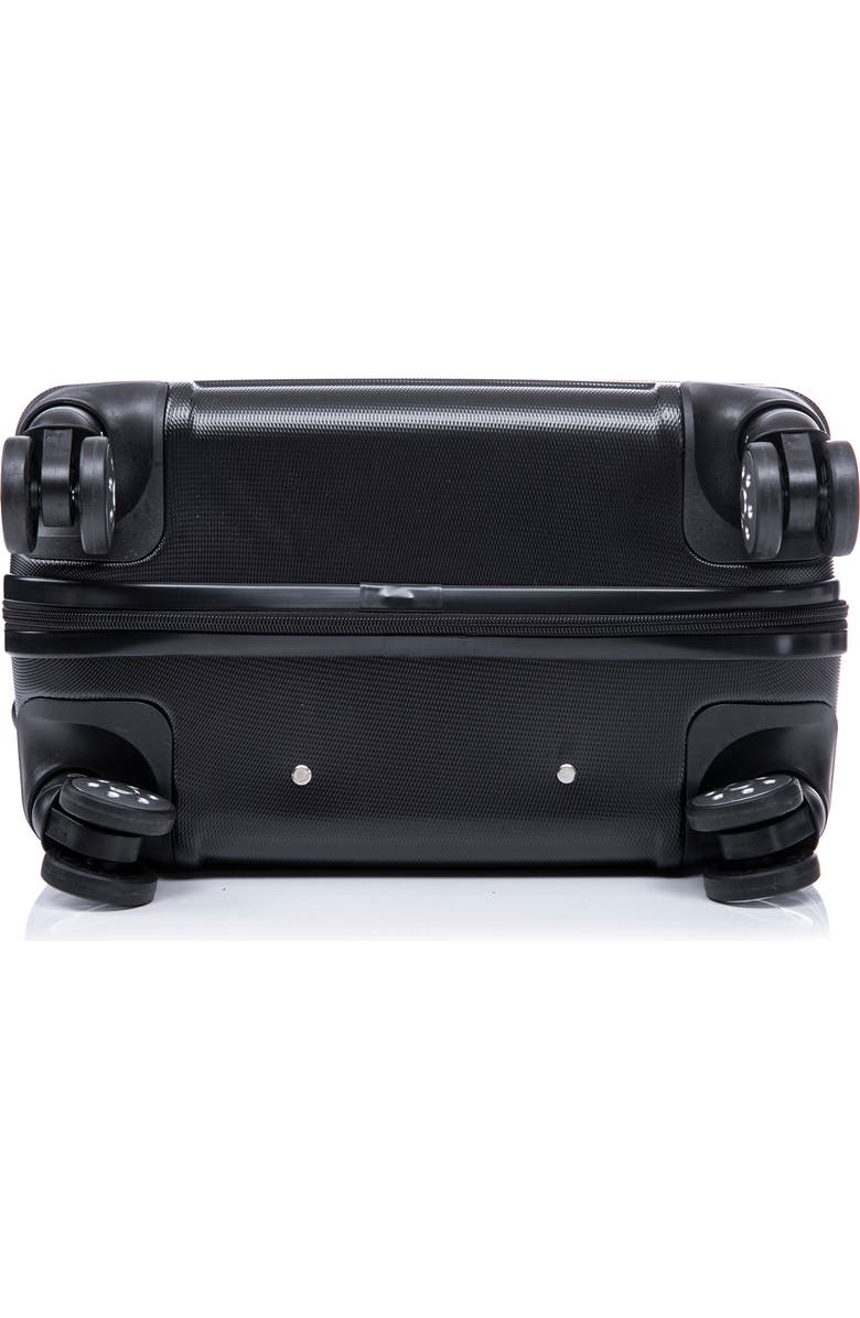 TUCCI Carravia Hardshell 3-Piece Spinner Luggage Set, Alternate, color, Black