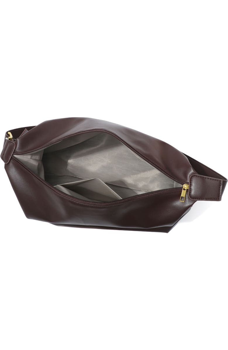 Adornia Faux Leather Shoulder Bag, Alternate, color, Brown