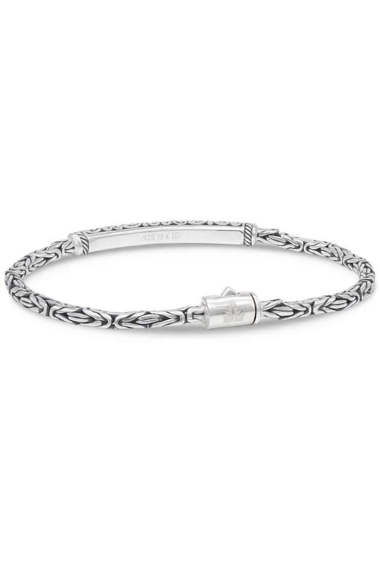 Bali Filigree with Borobudur Chain Bracelet in Sterling Silver and 18K Gold, Alternate, color, Silver, Gold