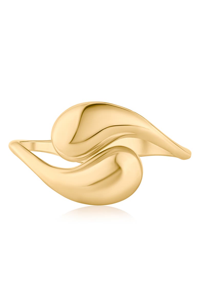 JARDIN Hinged Tear Drop Cuff Bracelet, Main, color, Gold