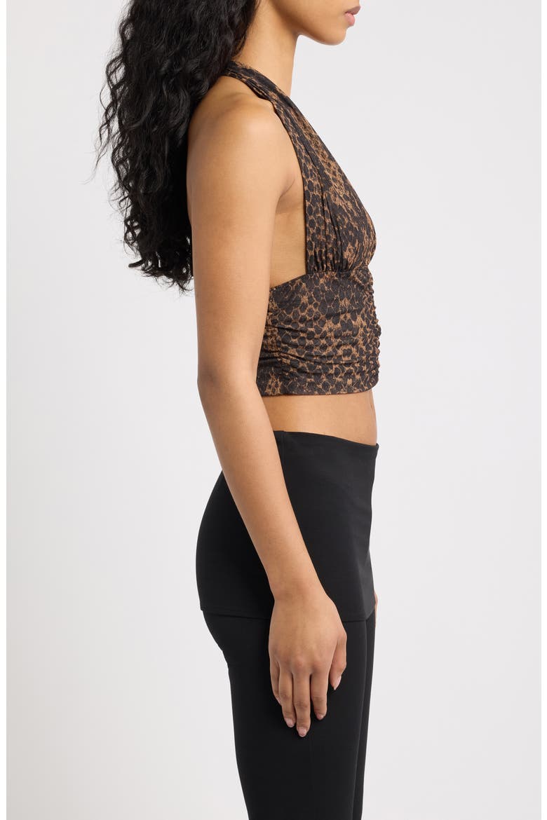 Festa Snakeskin Print Halter Top, Alternate, color, SERP