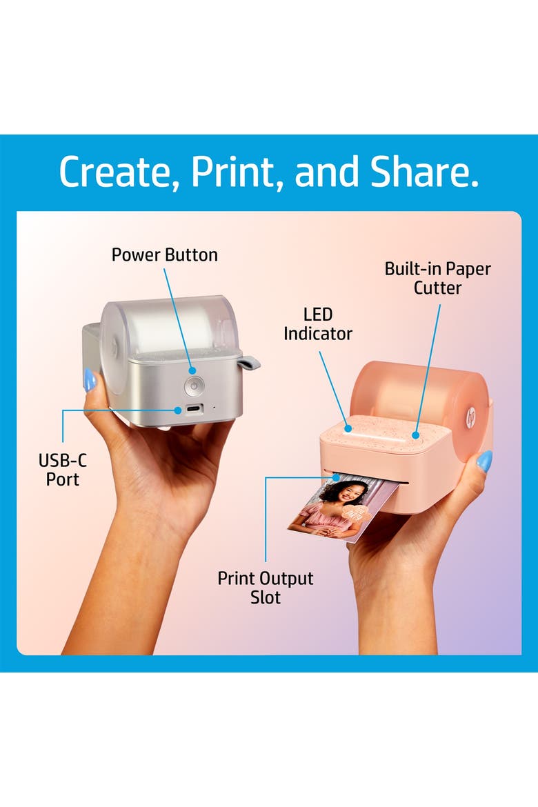 Sprocket Portable Photo Printer, Bluetooth Wireless Instant 2x3 Prints for iOS & Android, Alternate, color, Pink