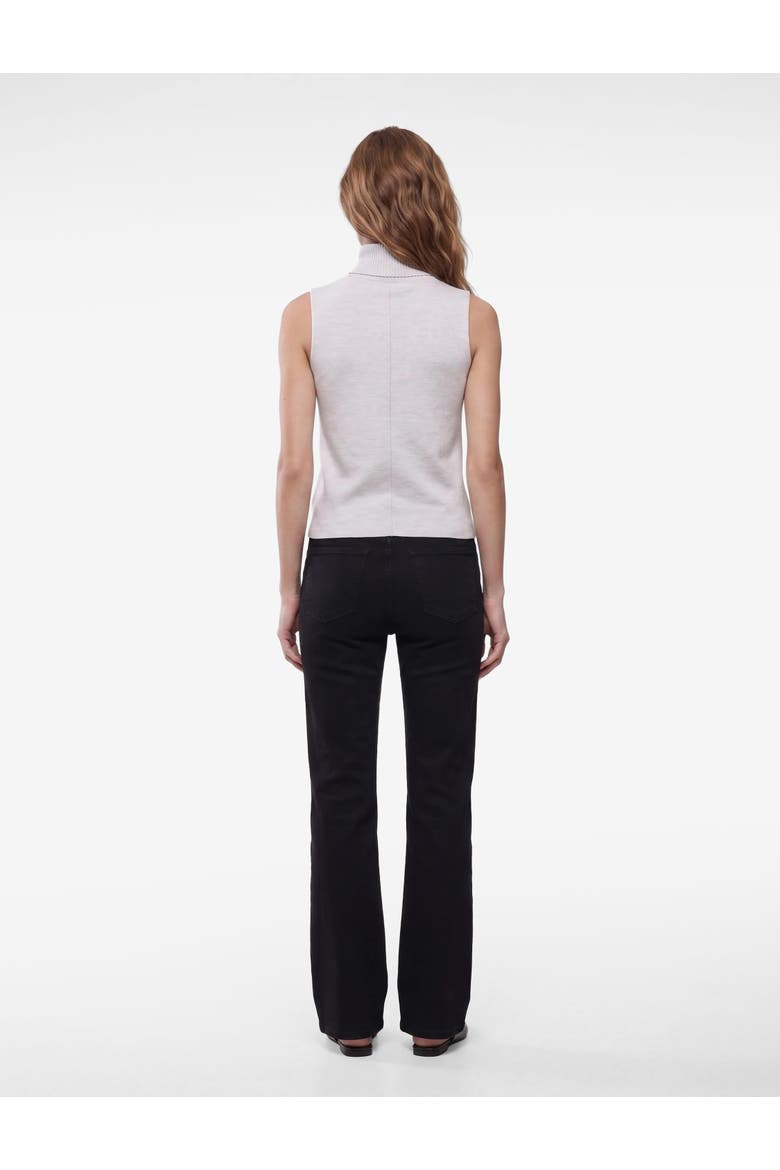 Sleeveless Ribbed Turtleneck Knit Top, Alternate, color, GREY