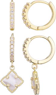 Adornia Set of 2 Hoop Earrings