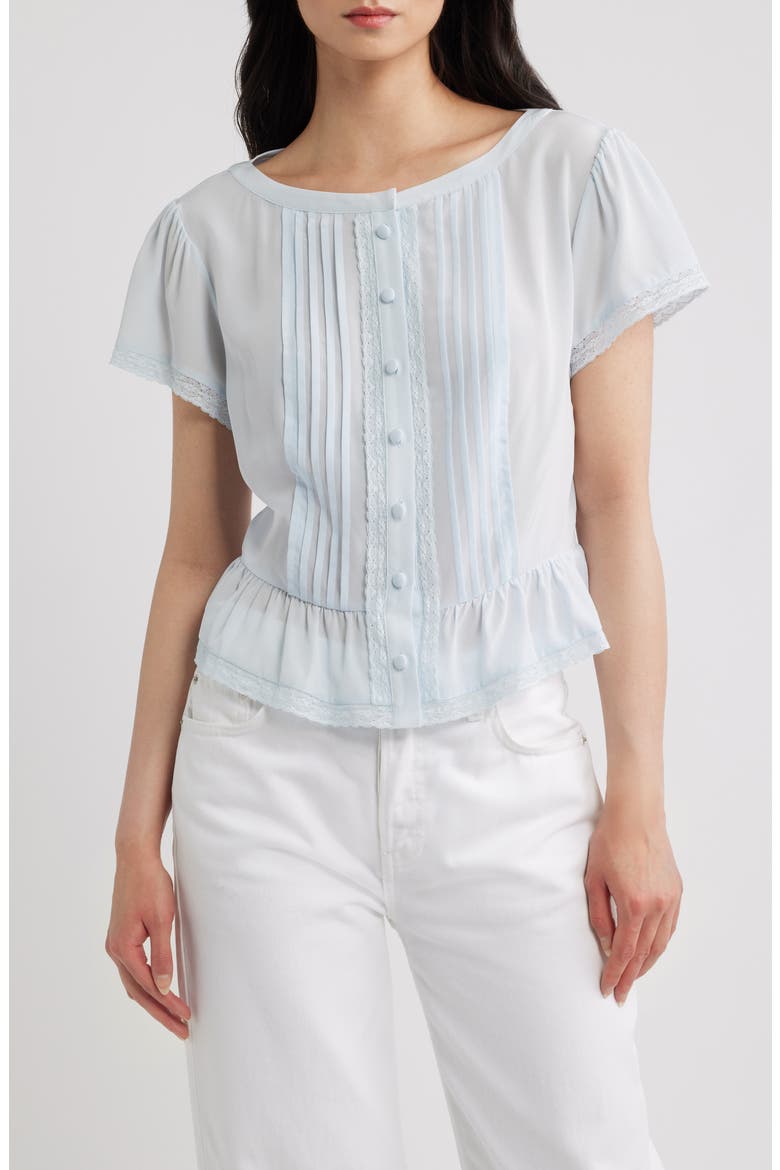 The Silk Coquette Top, Main, color, SKY BLUE