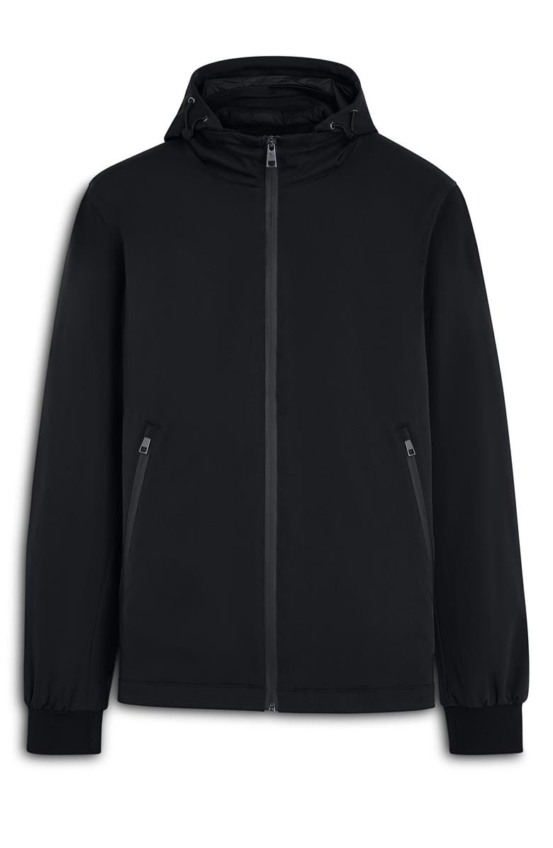 Bugatchi Full Zip Hooded Bomber Jacket, Alternate, color, 