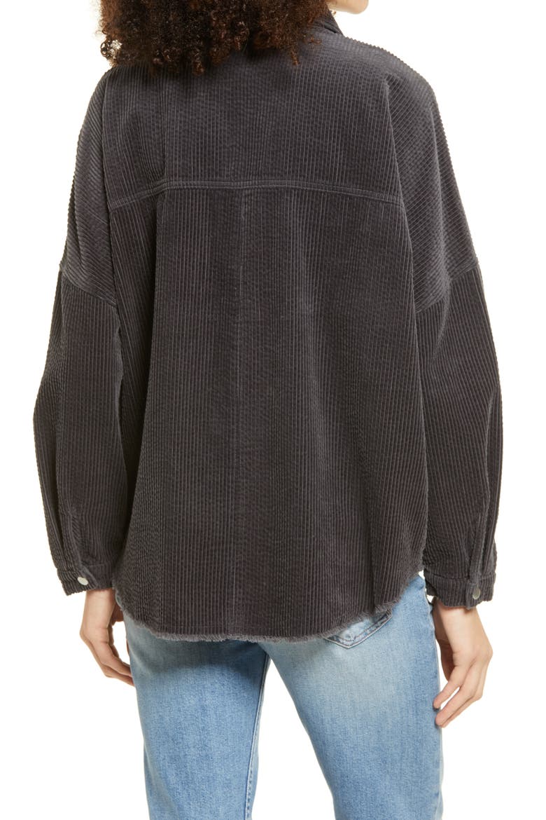 Corduroy Shirt Jacket, Alternate, color, GREY