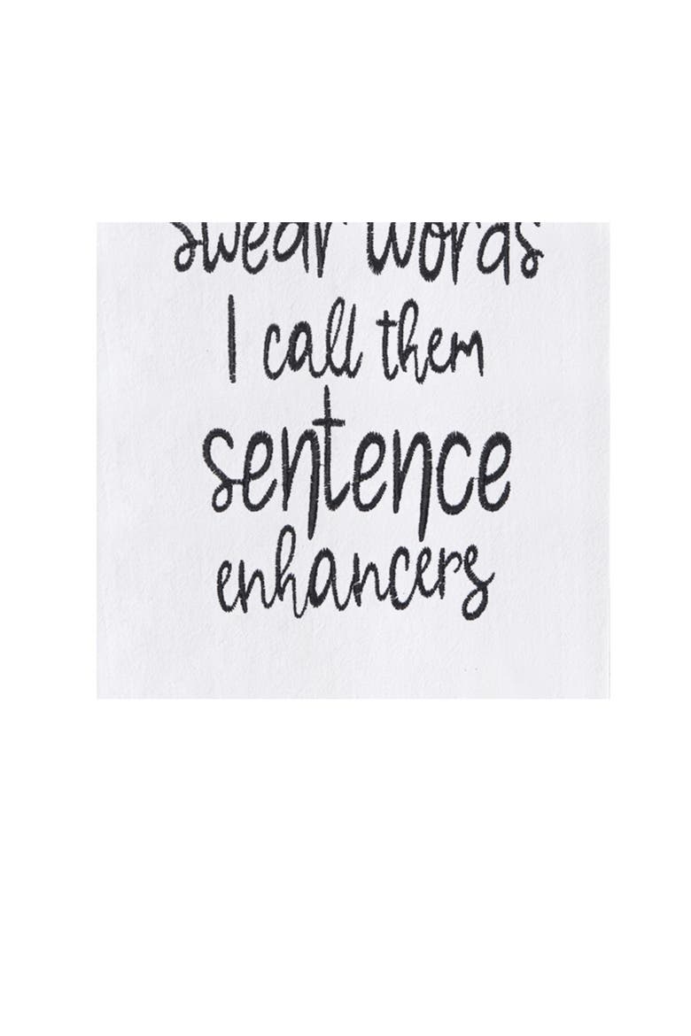 You Call Them Swear Words Towel, Alternate, color, Black