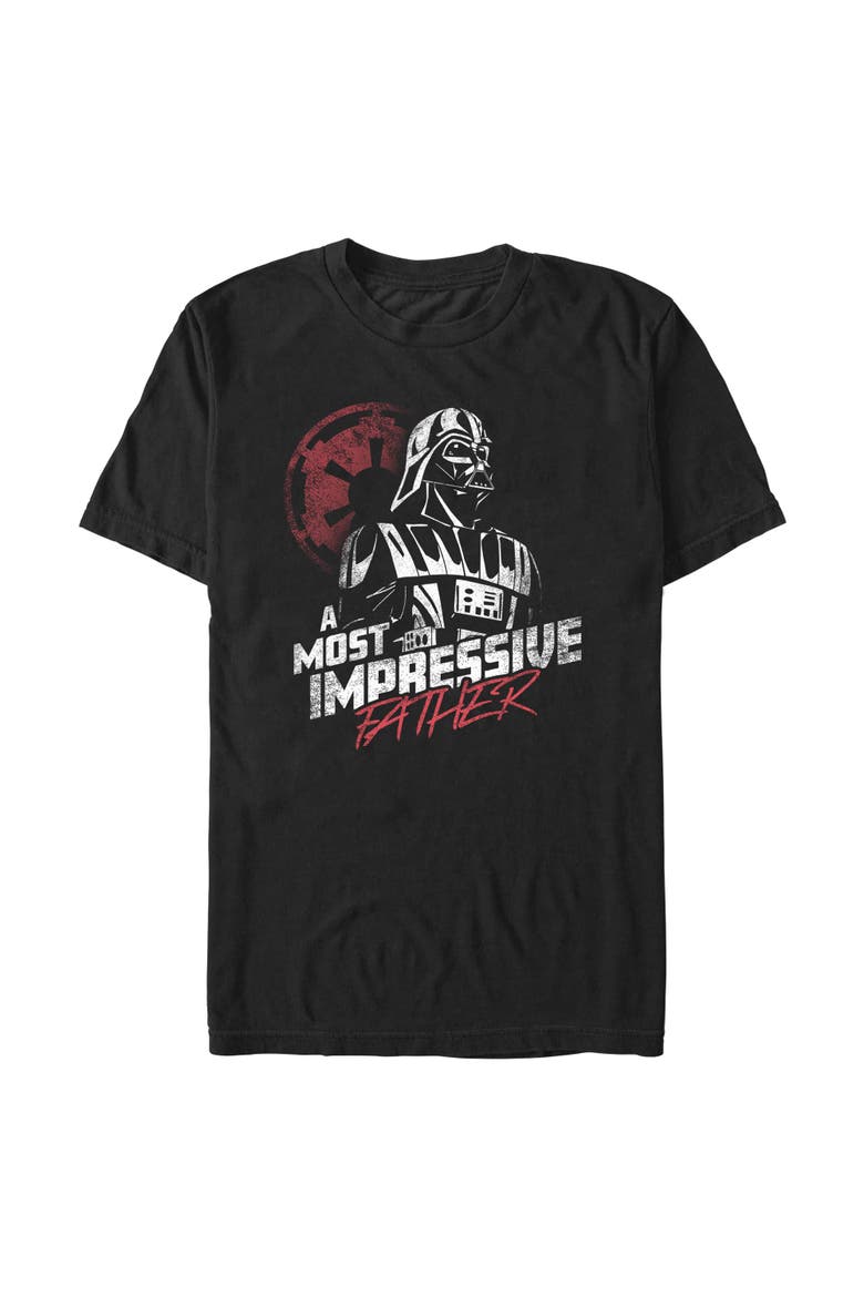 Men's Star Wars A New Hope A Most Impressive Father  Graphic T-Shirt, Main, color, Black