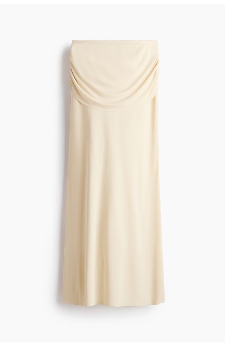 H&M Draped maxi skirt, Alternate, color, Light Yellow
