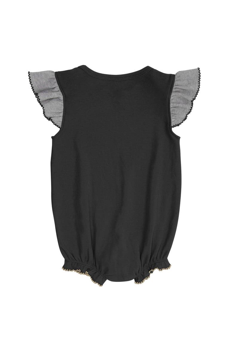 Girls Newborn & Infant Black/Heathered Gray New Orleans Saints All The Love Bodysuit Bib & Booties Set, Alternate, color, Black