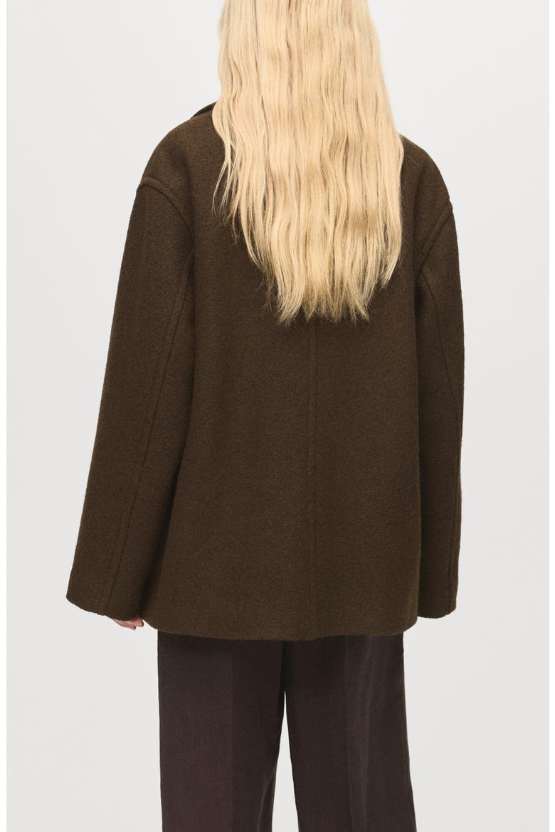 Oversize Wool Blend Coat, Alternate, color, KHAKI GREEN