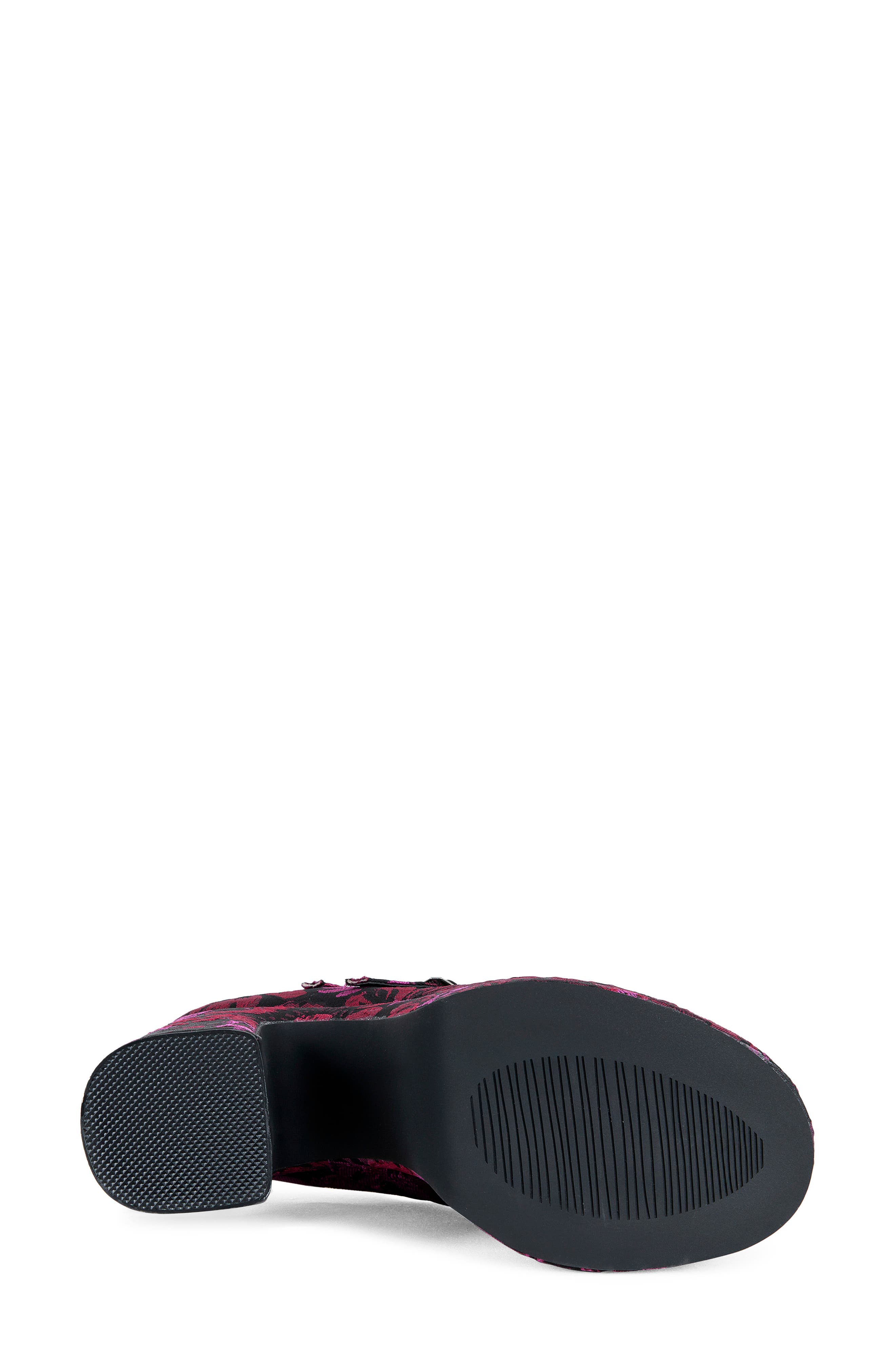 AZALEA WANG Sprout Ankle Strap Platform Pump, Alternate, color, Red Multi